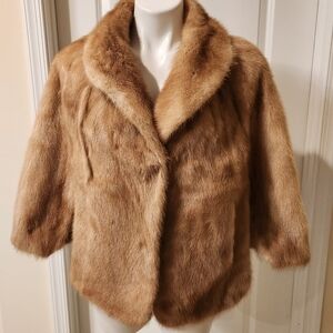 Thalhimers Fur cape brown fur coat